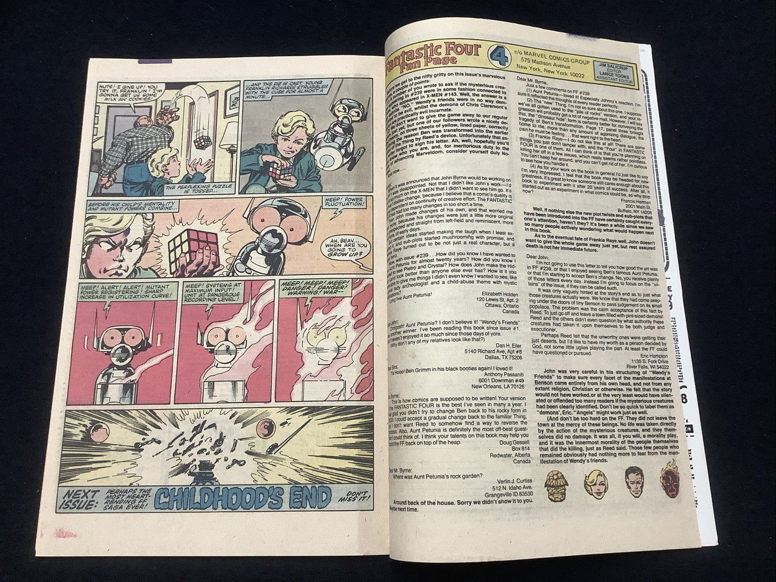 Fantastic Four #244 (July 1982) VF+ (8.5) 1st App Nova (Frankie Raye) Newsstand