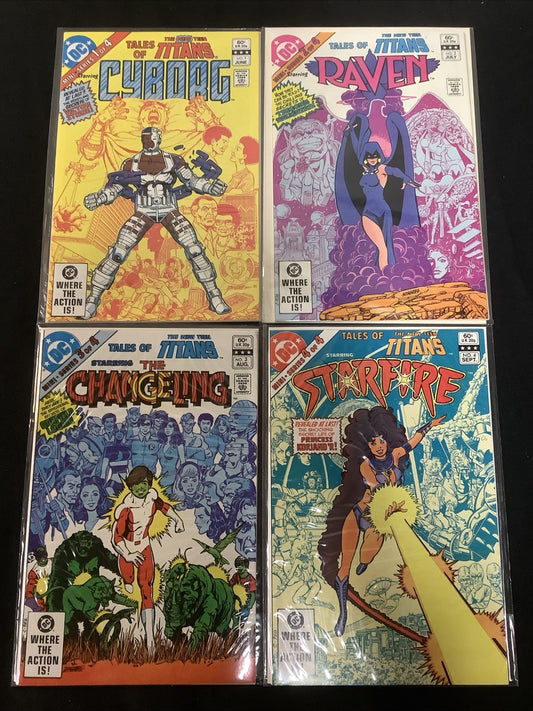 Tales of the New Teen Titans #1-4 Complete Comic Set, DC Comics, High Grade!