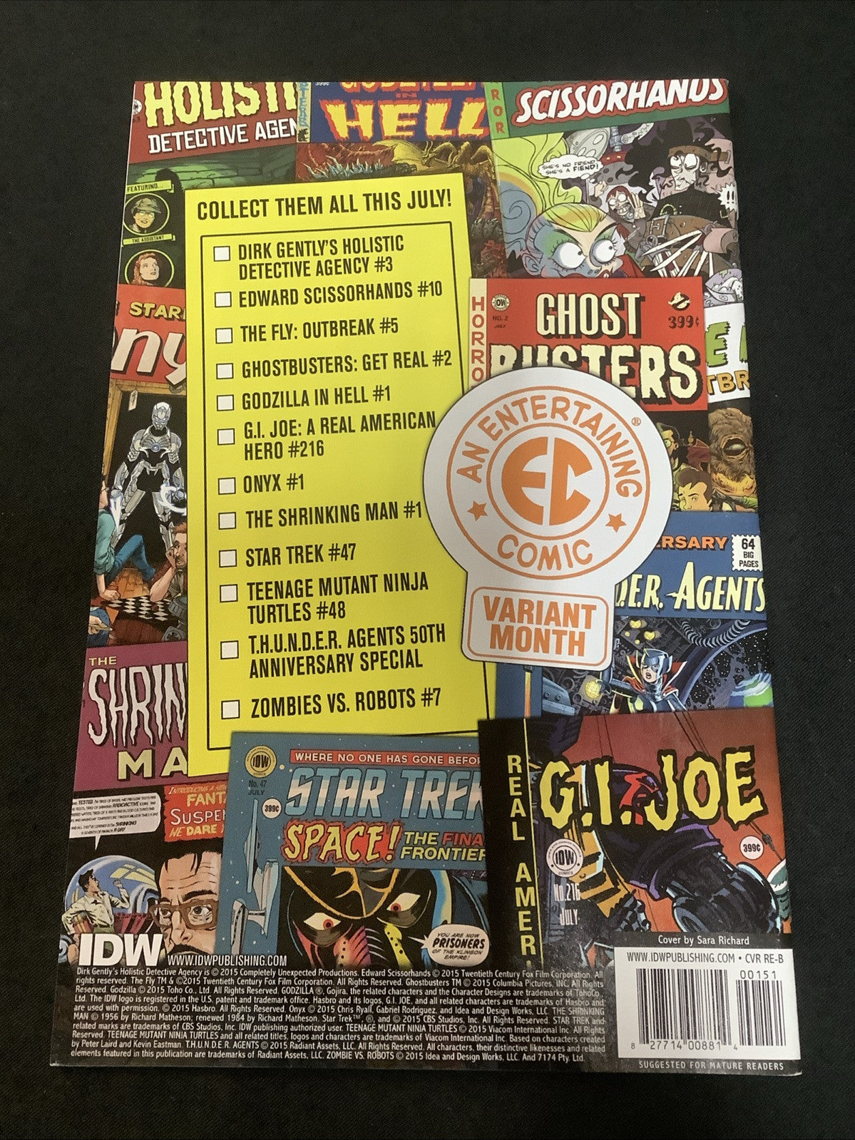 GODZILLA IN HELL #1 (2015) NM- (9.2) COMICS DUNGEON EXCLUSIVE COVER, SEATTLE