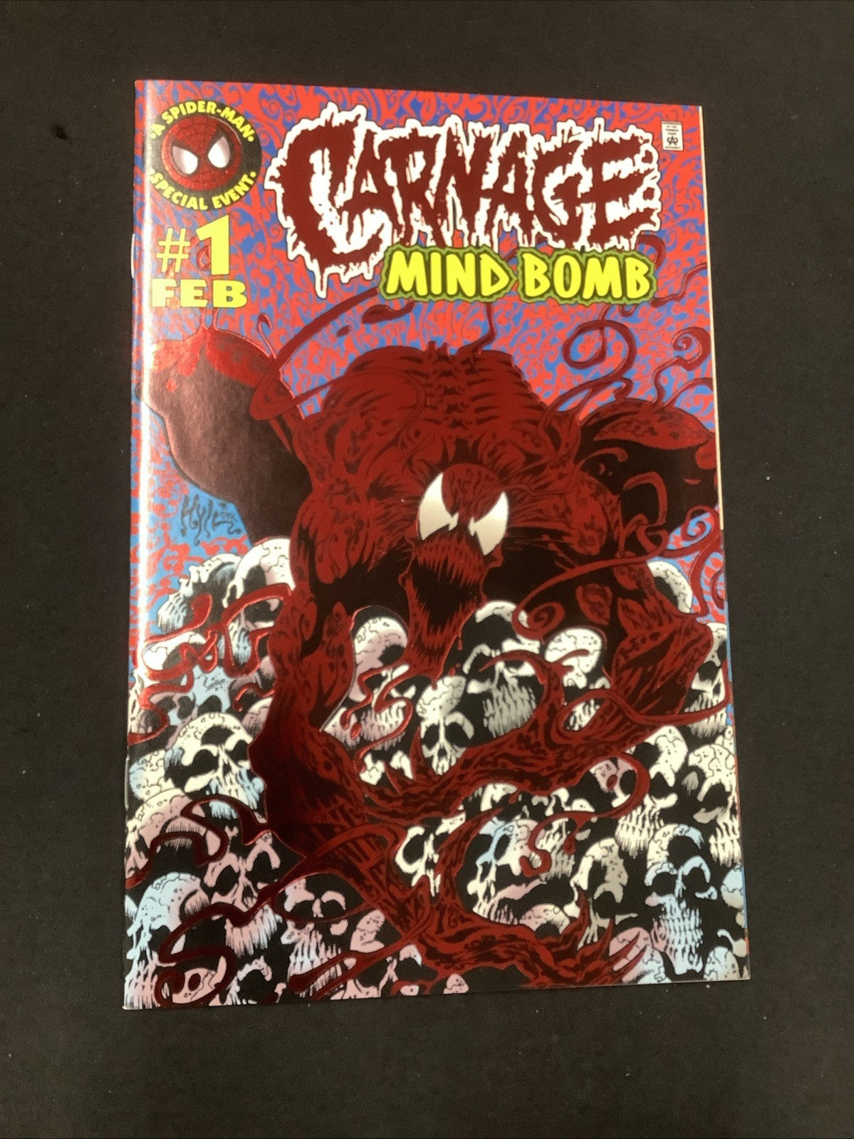 Carnage: Mind Bomb #1 (Marvel Comics February 1996) NM- (9.2) Spot Foil Cover