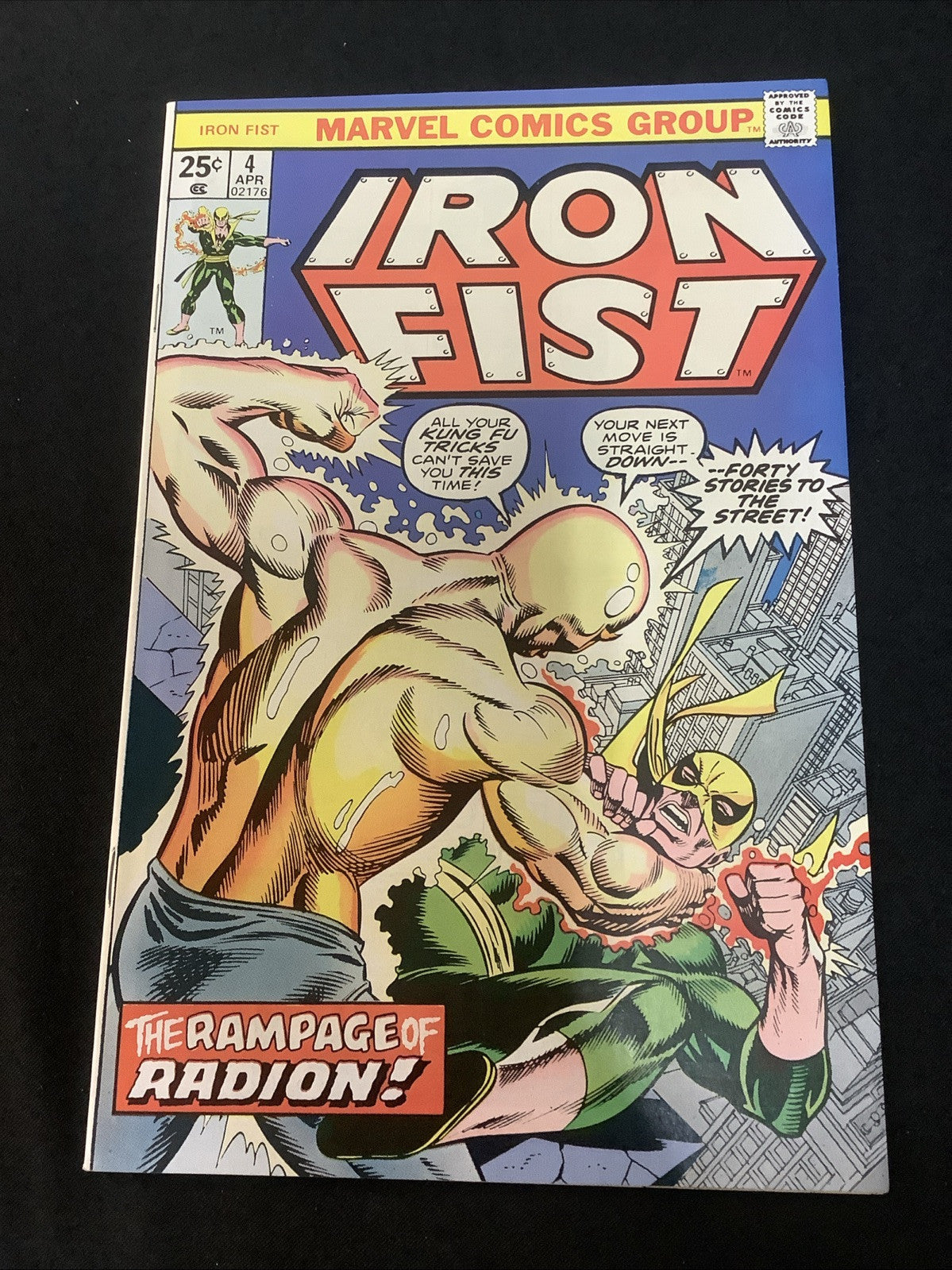 Iron Fist #4 (Marvel Comics April 1976) NM- (9.2) Byrne/Claremont