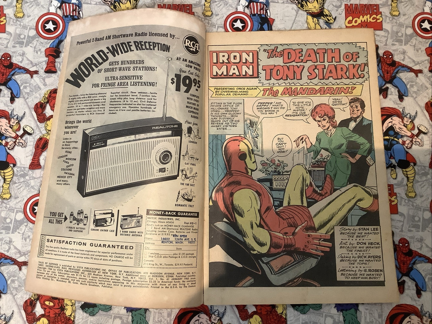Tales of Suspense #61 (Marvel Comics January 1965) VG/F (5.0) 1/4” Spine Roll