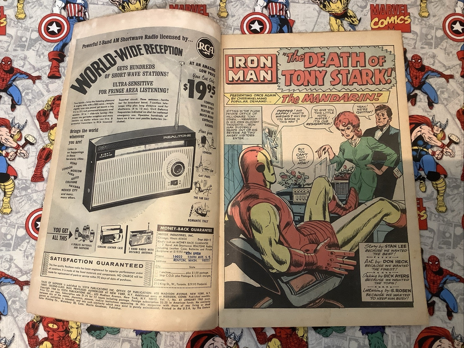 Tales of Suspense #61 (Marvel Comics January 1965) VG/F (5.0) 1/4” Spine Roll