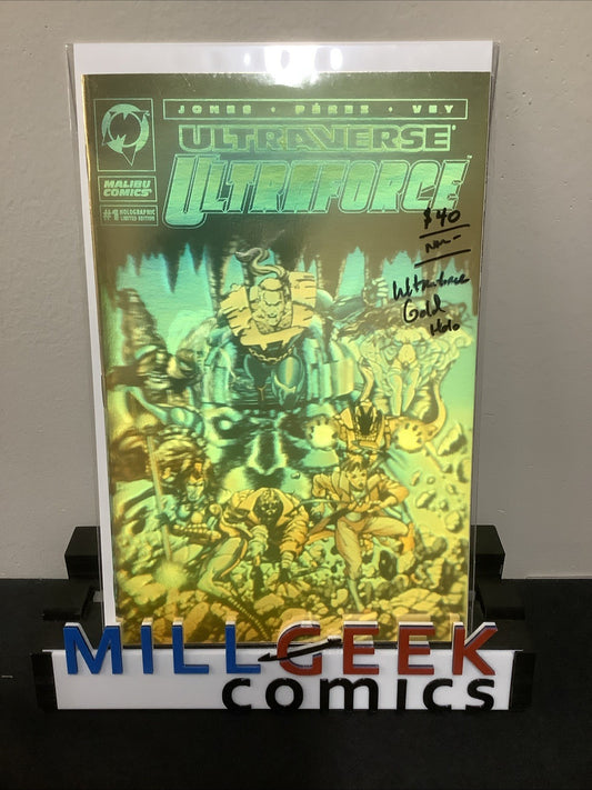 ULTRAFORCE #1 (Malibu Comics 1994) NM- (9.2) Limited Edition Holo Gold Variant