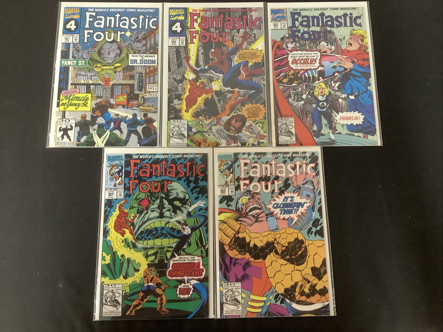 Fantastic Four #361-365 Comic Lot, Marvel, Tom Defalco/Paul Ryan, High Grade