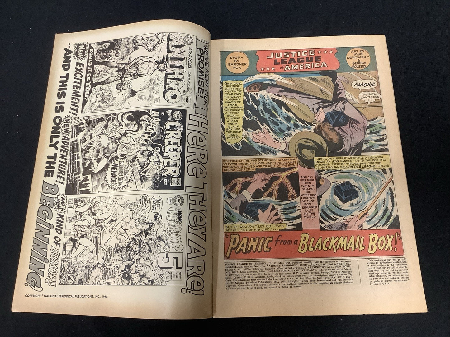 Justice League of America #62 (DC Comics May 1968) F+ (6.5) Light Tan Pages