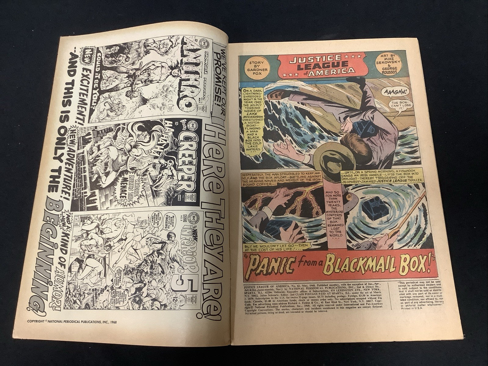 Justice League of America #62 (DC Comics May 1968) F+ (6.5) Light Tan Pages