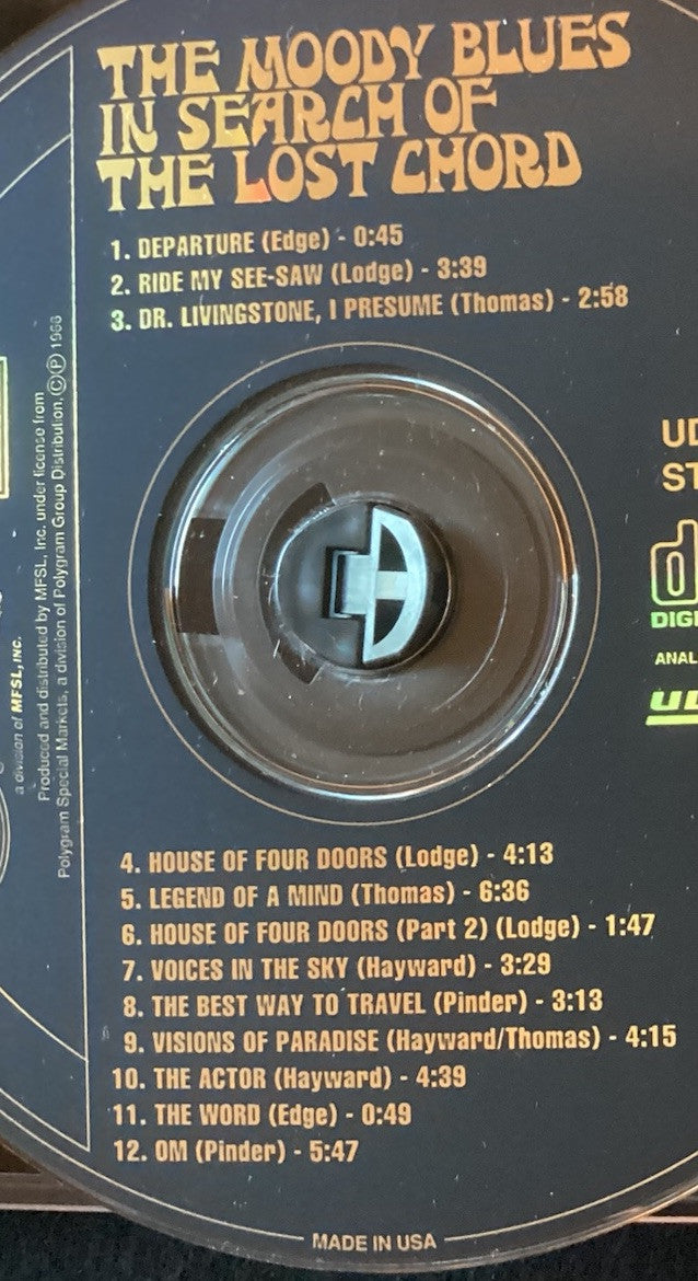 The Moody Blues In Search of the Lost Chord 24K Gold CD Audiophile Quality -JD