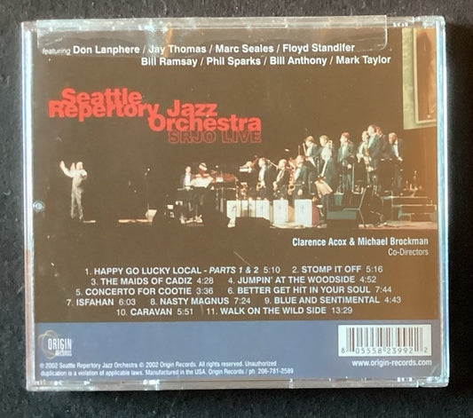 Srjo Live - Seattle Repertory Jazz Orchestra - CD - Like New -JD