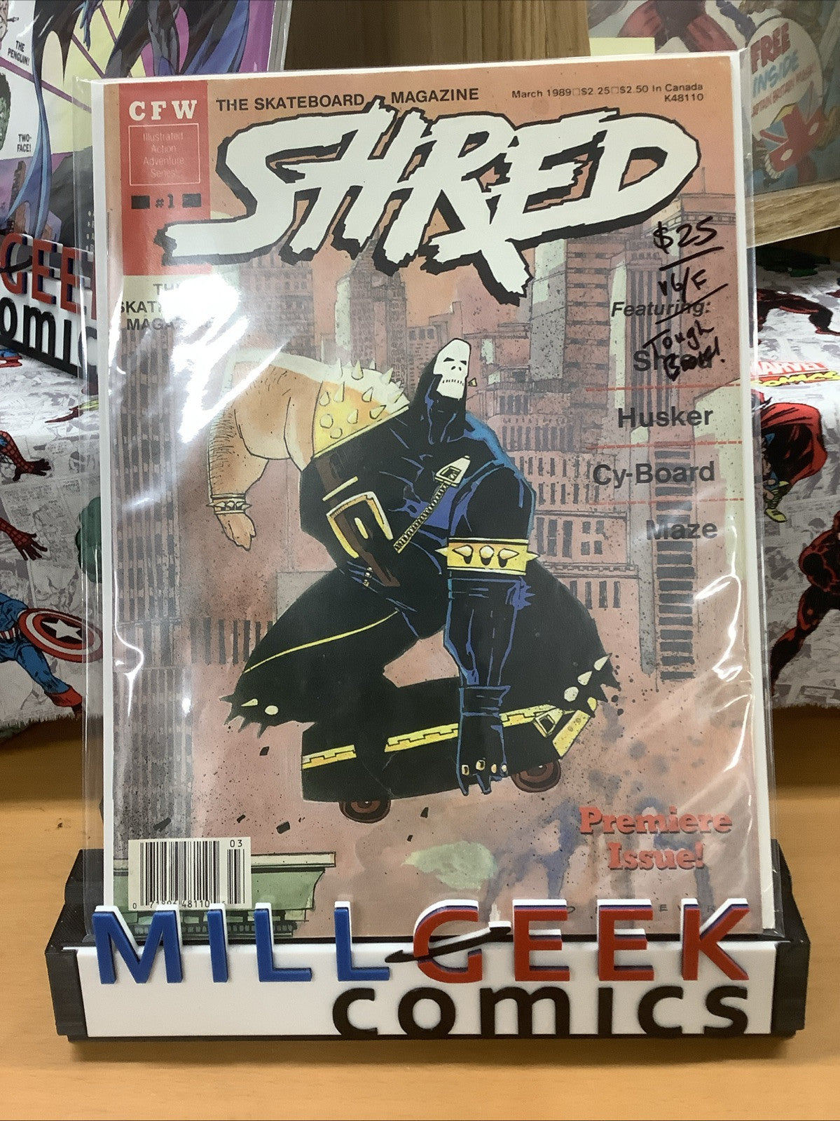 Shred #1 CFW 1989 | Skateboard Magazine B&W Ted McKeever (VG/F)