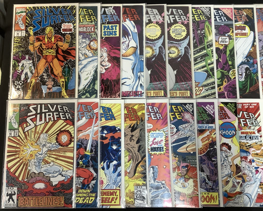 Silver Surfer #46-76 + Annuals #4-5 Comic Lot, 1st + 2nd Print #50, High Grade