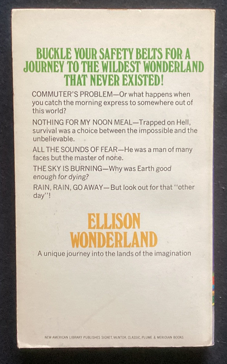 Ellison Wonderland by Harlan Ellison Signet 1974 paperback -JD