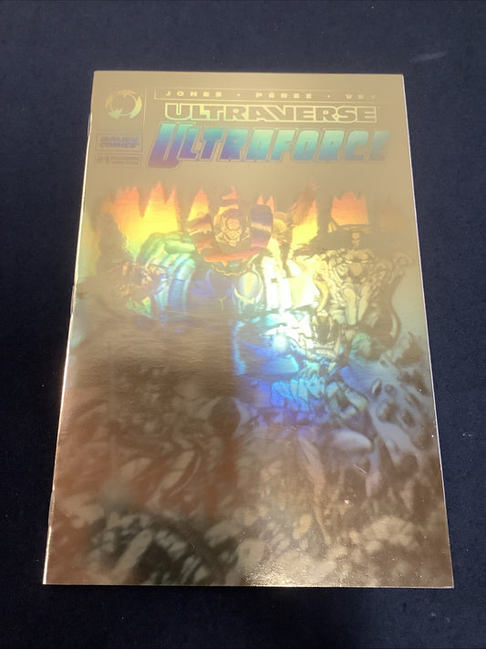 ULTRAFORCE #1 (Malibu Comics 1994) NM- (9.2) Limited Edition Holo Gold Variant