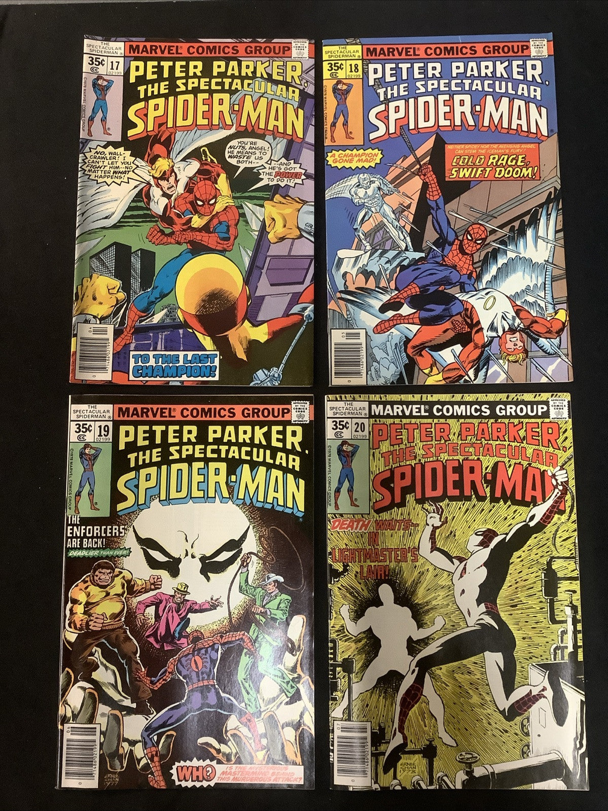 Spectacular Spider-Man #17-20 Comic Lot, Marvel, 1st Bobby Drake As Rampage