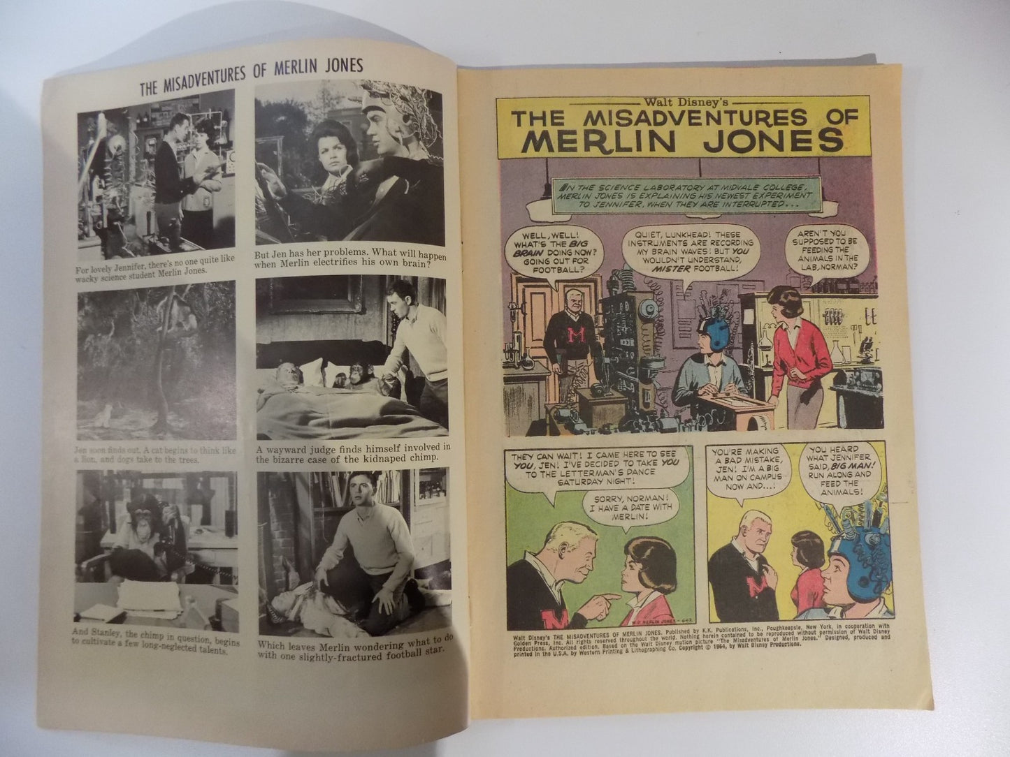 Walt Disney's The Misadventures of Merlin Jones Gold Key Comic 1964 F/VF
