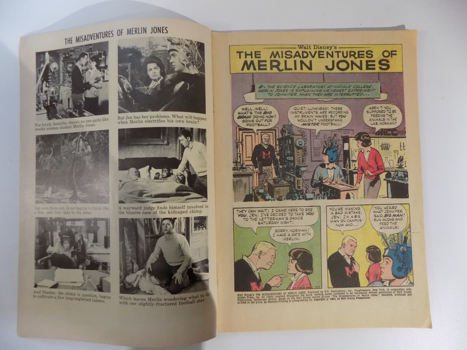 Walt Disney's The Misadventures of Merlin Jones Gold Key Comic 1964 F/VF