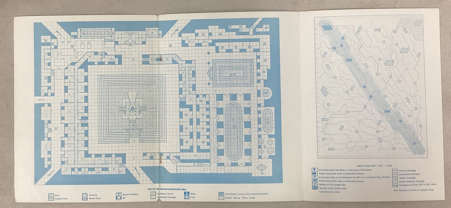 Advance Dungeons & Dragons Module D2 Shrine of the Kuo-Toa, 2nd Print, 1978