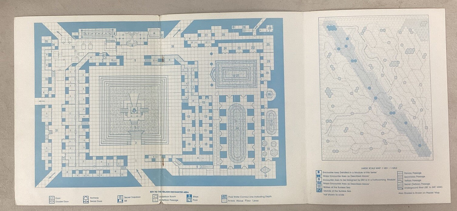 Advance Dungeons & Dragons Module D2 Shrine of the Kuo-Toa, 2nd Print, 1978