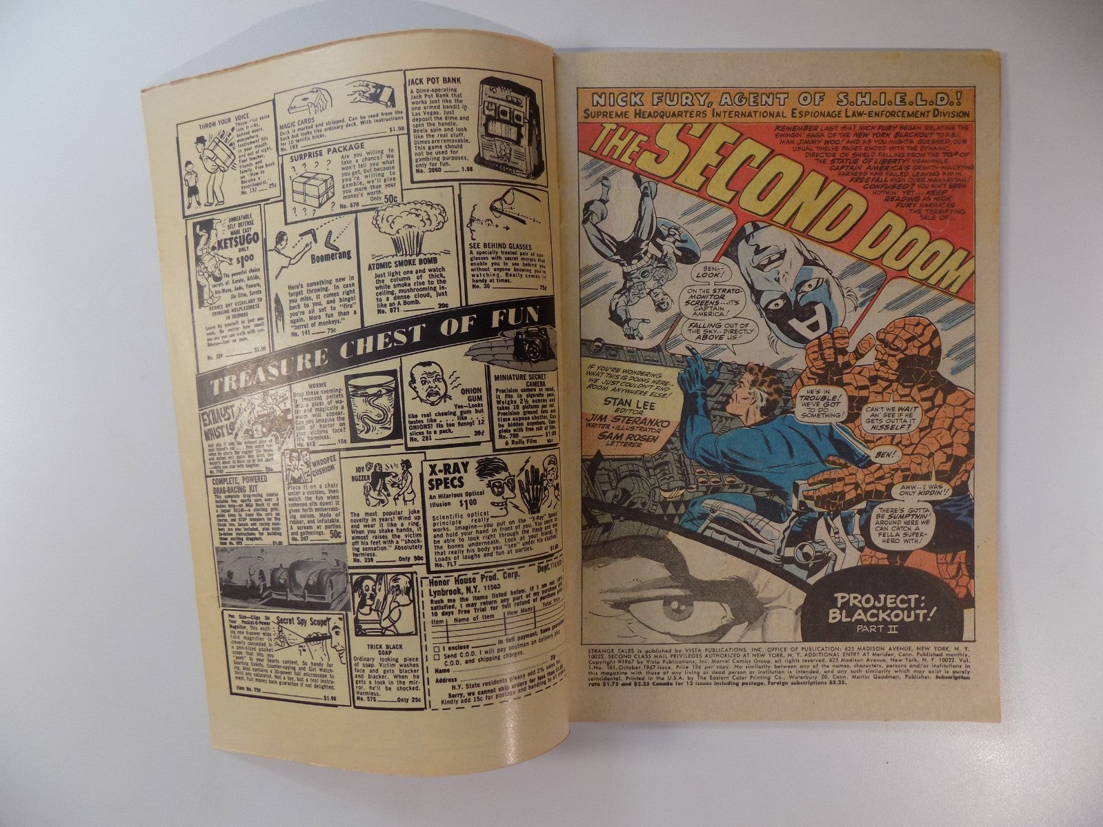 Strange Tales #161 Marvel Comic October 1967 Fine-