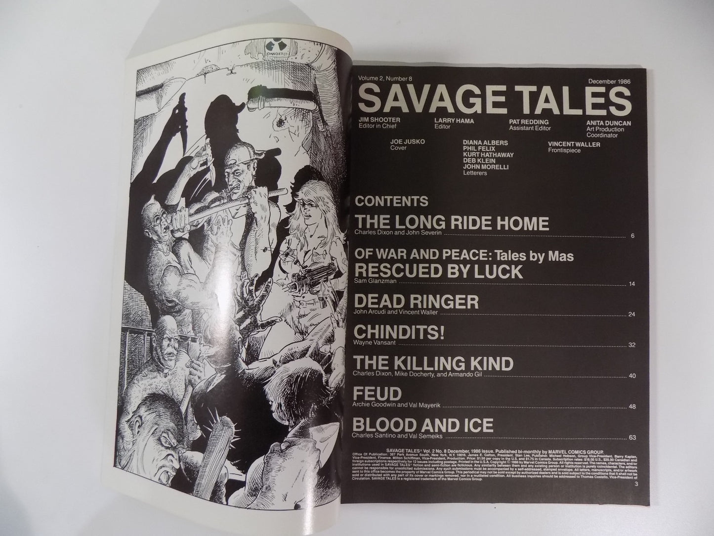 Savage Tales #8 Marvel Magazine Jusko! Dec 1986 Newsstand! Near Mint-