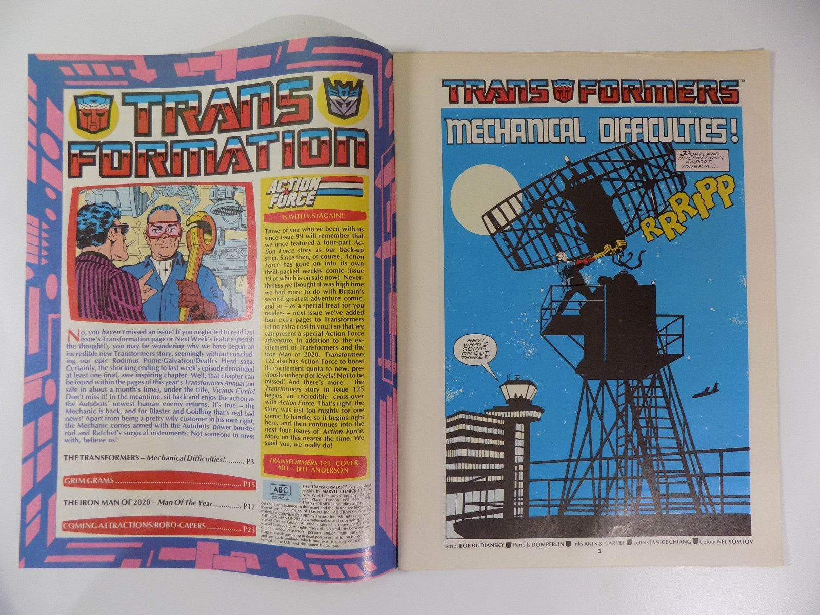 Transformers #121 Marvel Comic England July 11th1987 Near Mint