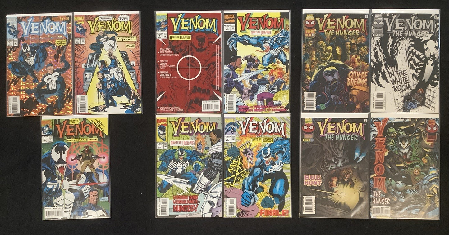 Venom Comic Bundle: Funeral Pyre, Nights Of Vengeance, The Hunger, All Complete