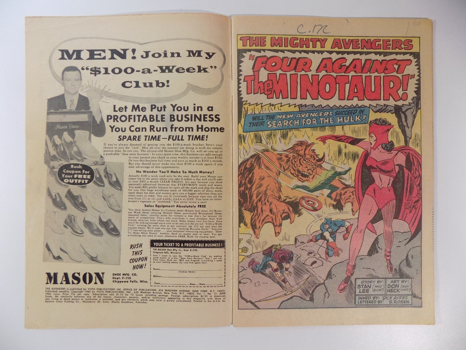 Avengers #17 Marvel Comic June 1965 Fine-