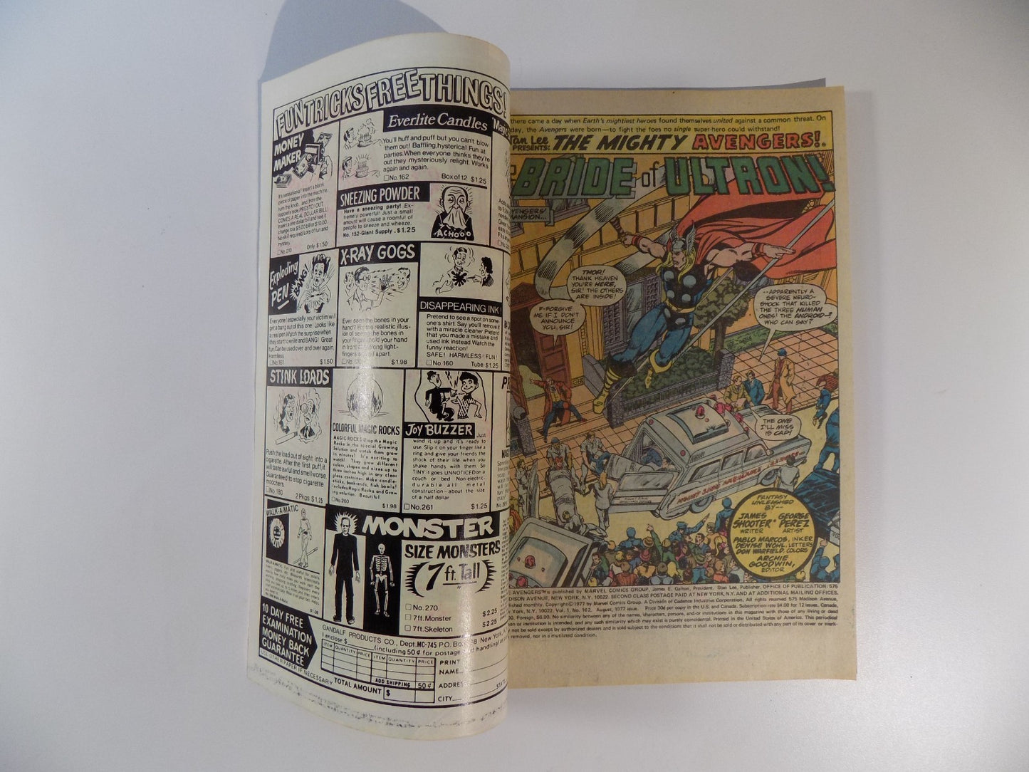 Avengers #162 Marvel Comic August 1977 Very Fine+