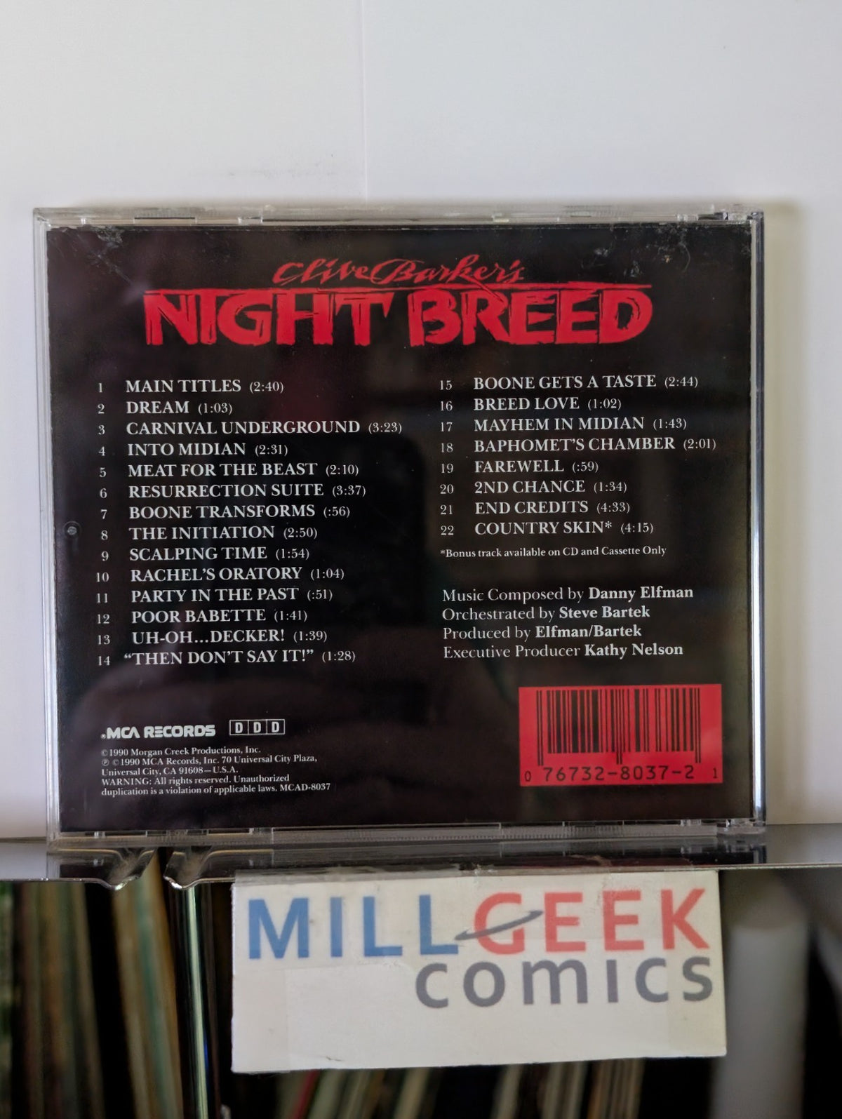 Clive Barker's Night Breed - CD Soundtrack Score, music by Danny Elfman -JD