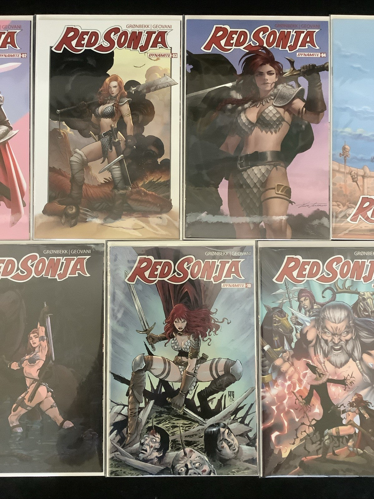 Red Sonja #1-13 Comic Lot, Dynamite, Jenny Frison, Frank Cho, Lee InHyuk Covers