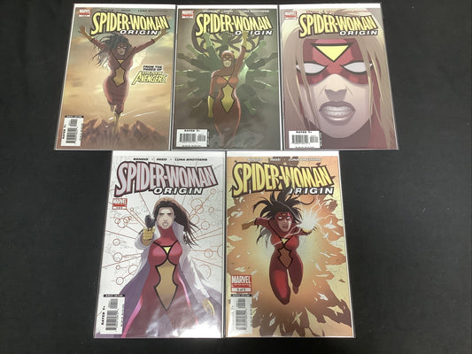 Spider-Woman Origin #1-5 (2005 Marvel Comics) Complete Comic Set, Bendis, Luna