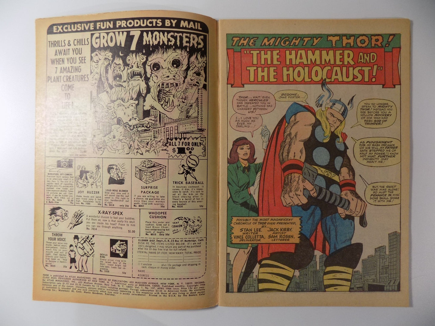 Thor #127 Marvel Comic April 1966 Fine-