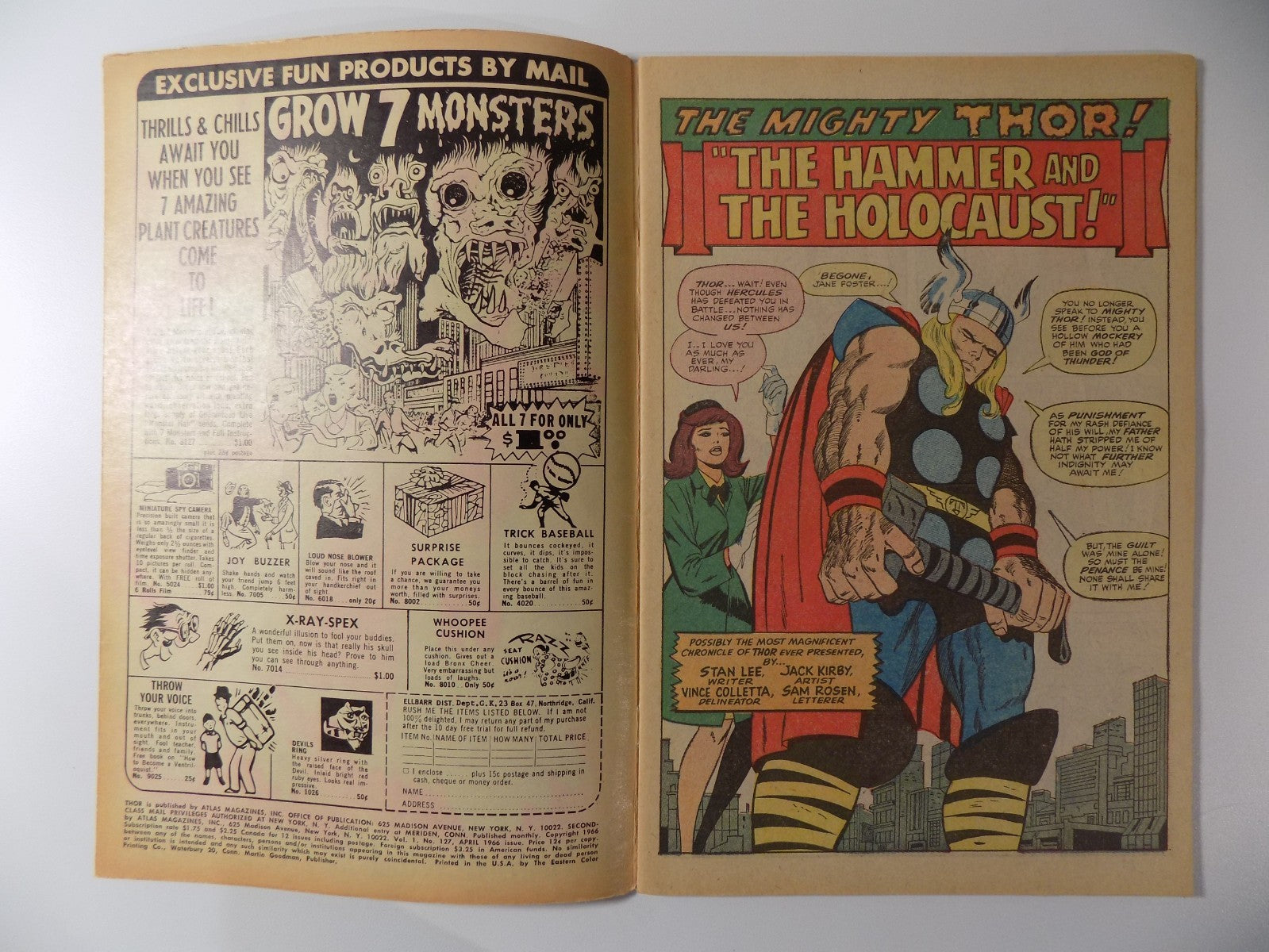 Thor #127 Marvel Comic April 1966 Fine-