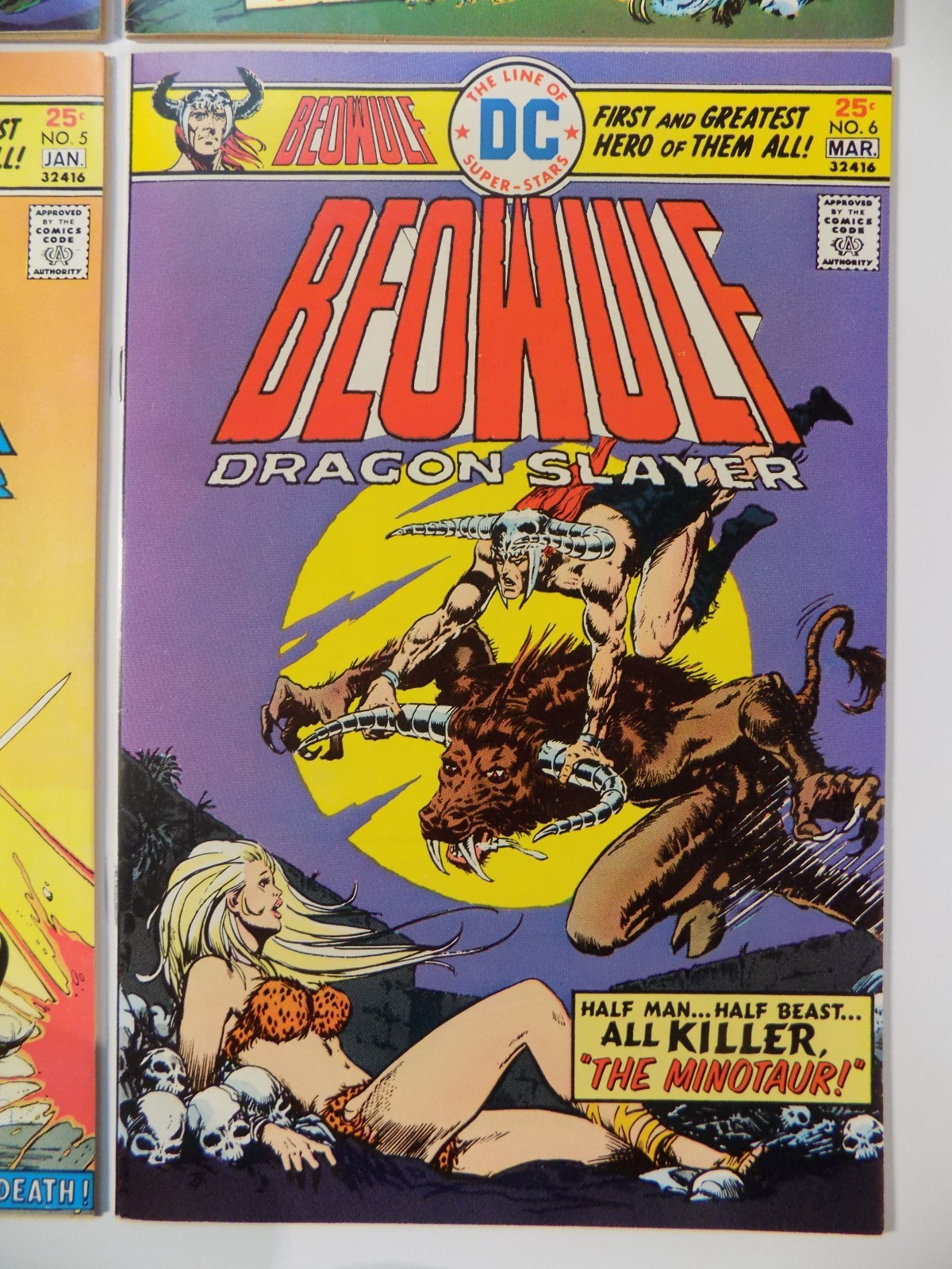 Beowulf Dragon Slayer #1-6 DC Comics May 1975-March 1976 VF or Better