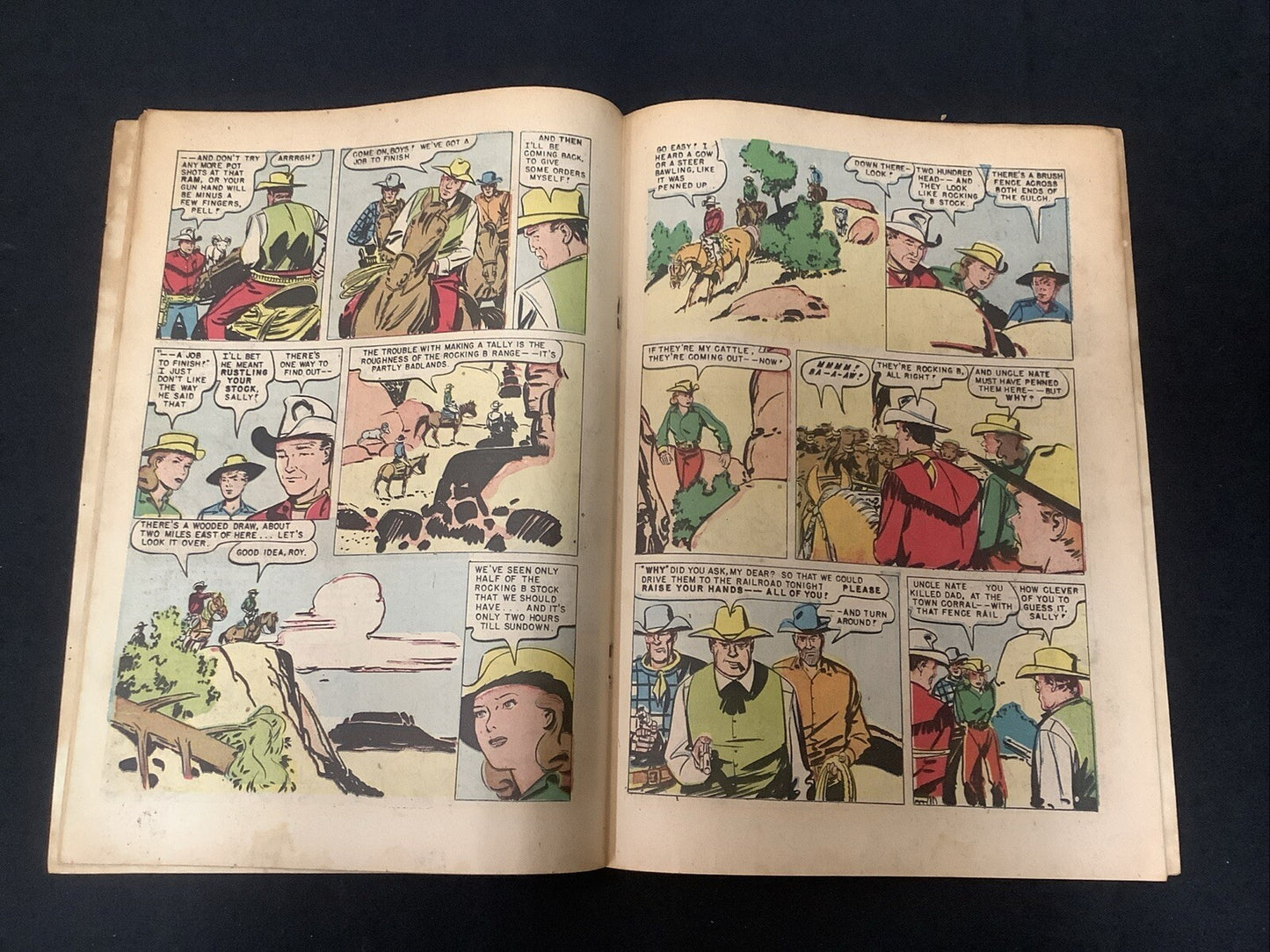 Roy Rogers Comics #23 (Dell Comics 1949) 1/8” Spine Roll, 2” Spine Split