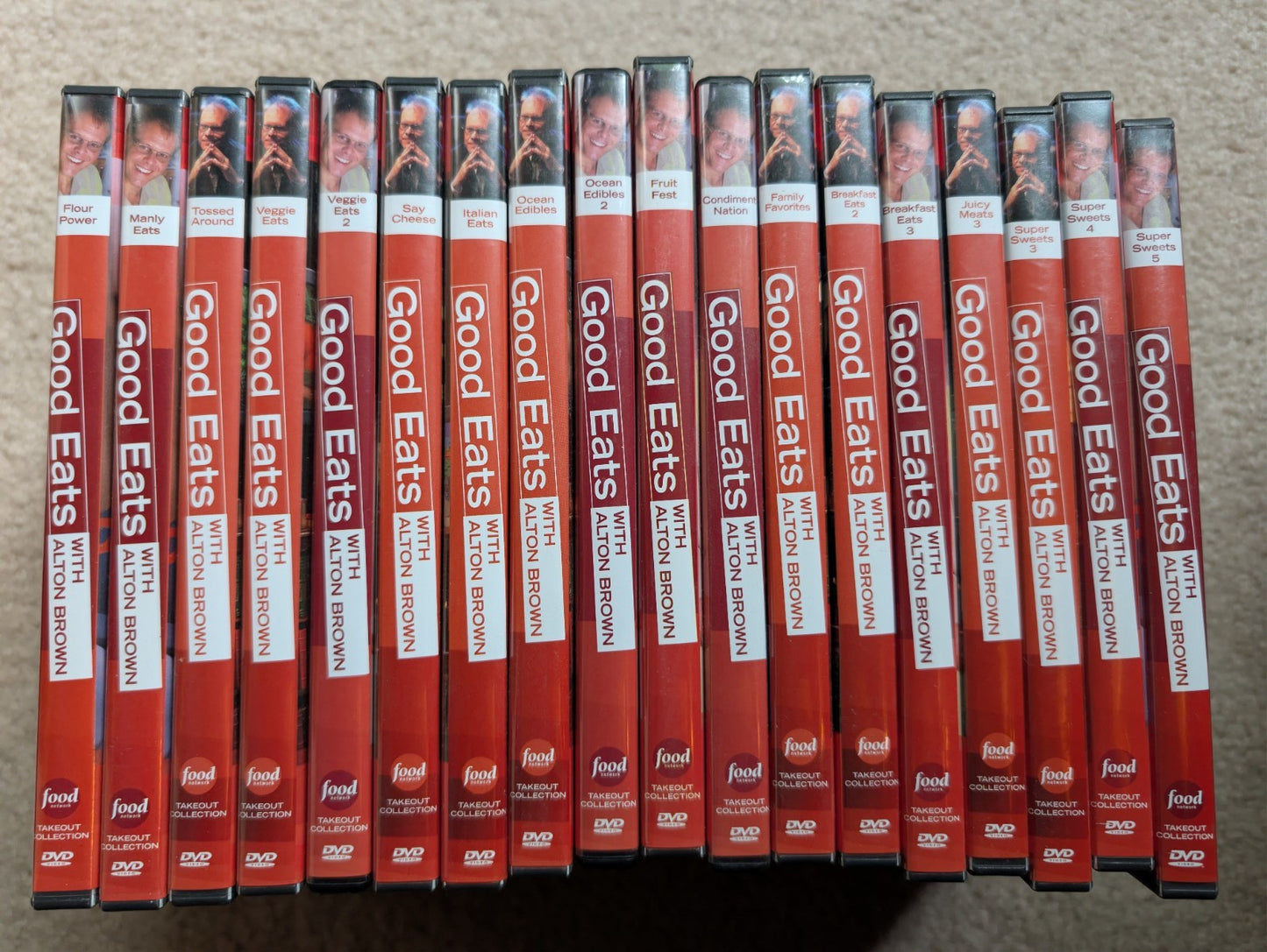 Good Eats with Alton Brown, Lot of 18 DVDs, Over 50 Episodes! (DVD) -JD
