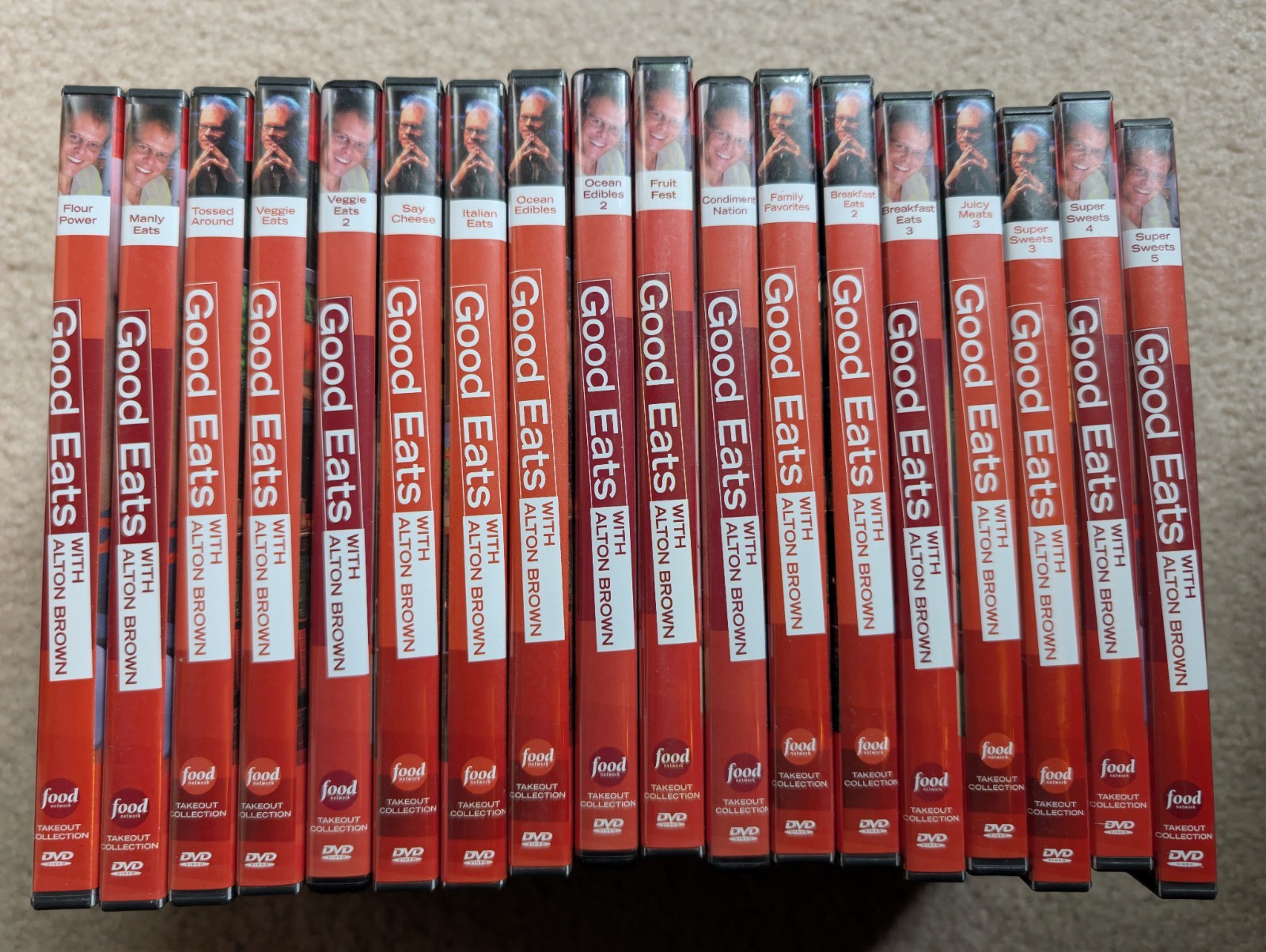 Good Eats with Alton Brown, Lot of 18 DVDs, Over 50 Episodes! (DVD) -JD