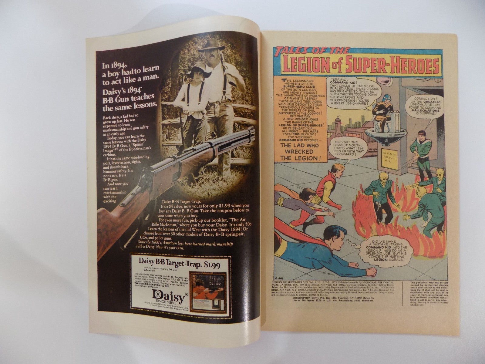 Legion of Super-Heroes #1 DC Comic February 1973 Very Fine+