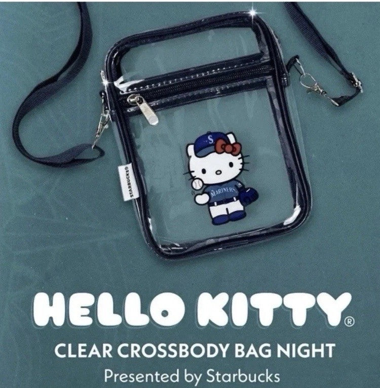 2026 Seattle Mariners Hello Kitty Clear Crossbody Bag SGA 5/15/26 Brand New