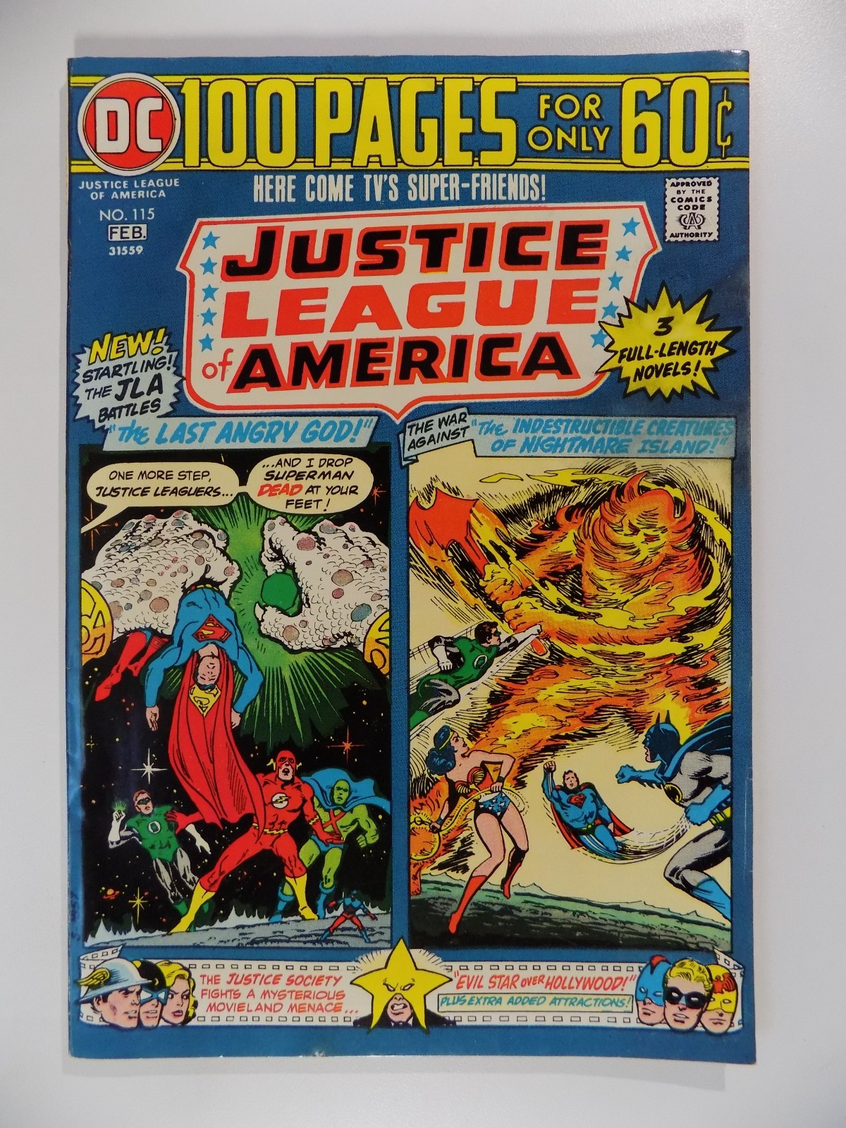 Justice League of America #115 DC Comic February 1975 Fine/Very Fine