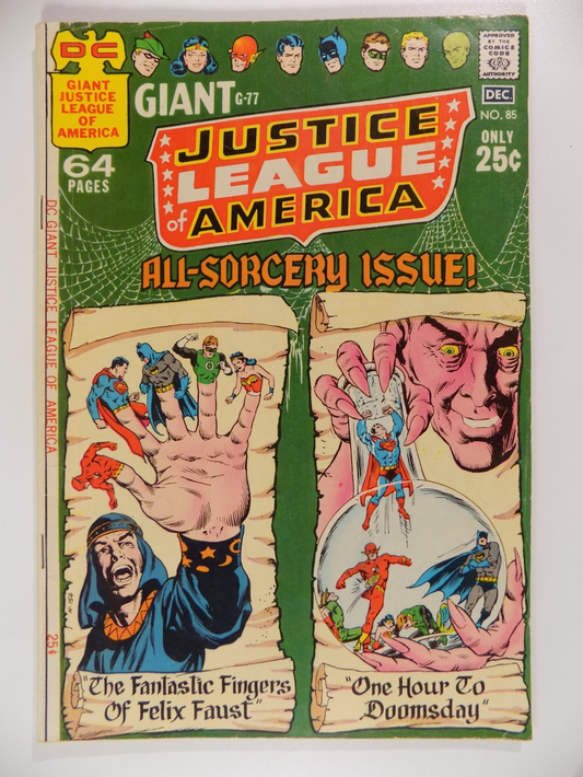 Justice League of America #85 DC Comic December 1970 Fine/Very Fine