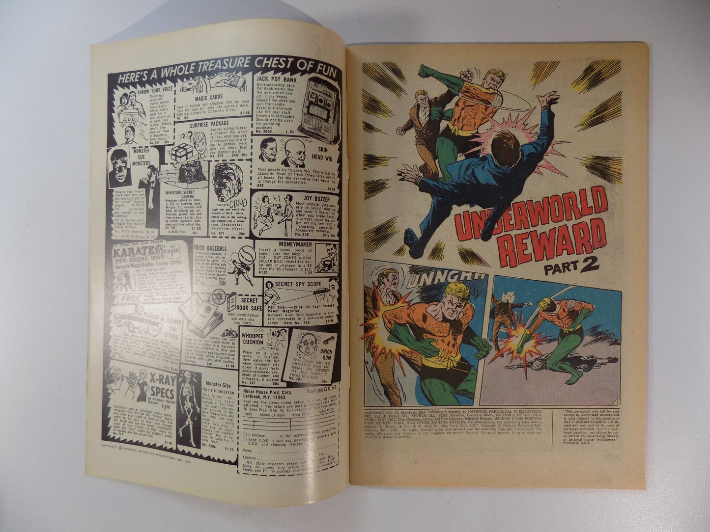 Aquaman #45 DC Comic June 1969 Very Fine+