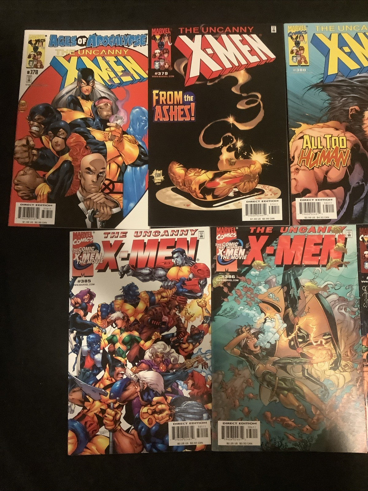 The Uncanny X-Men #378-390 Comic Lot, Marvel Comics, Chris Claremont, 2000