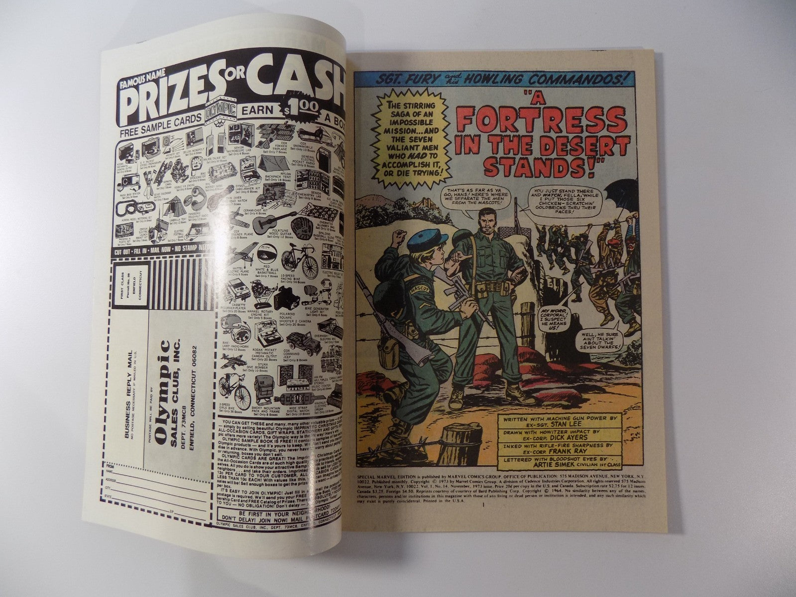 Special Marvel Edition #9-14 Sgt. Fury 1973 Very Fine or Better