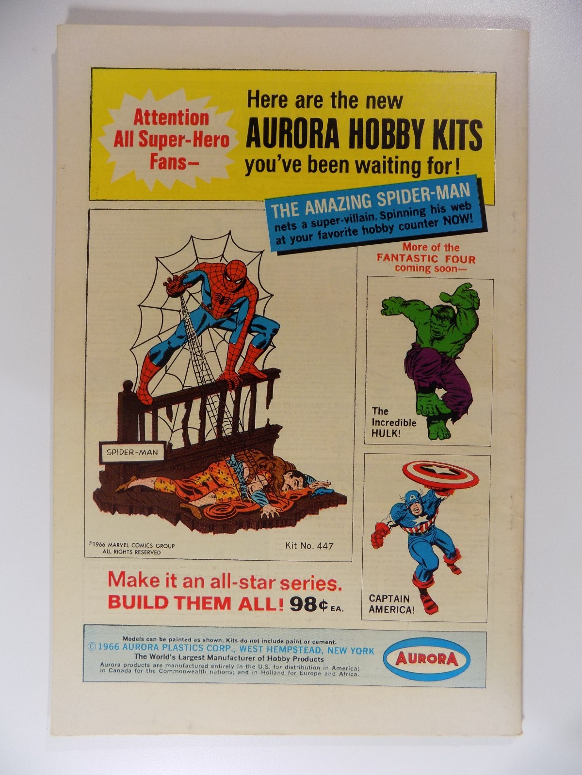 Fantasy Masterpieces #6 Marvel Comic December 1966 Very Fine