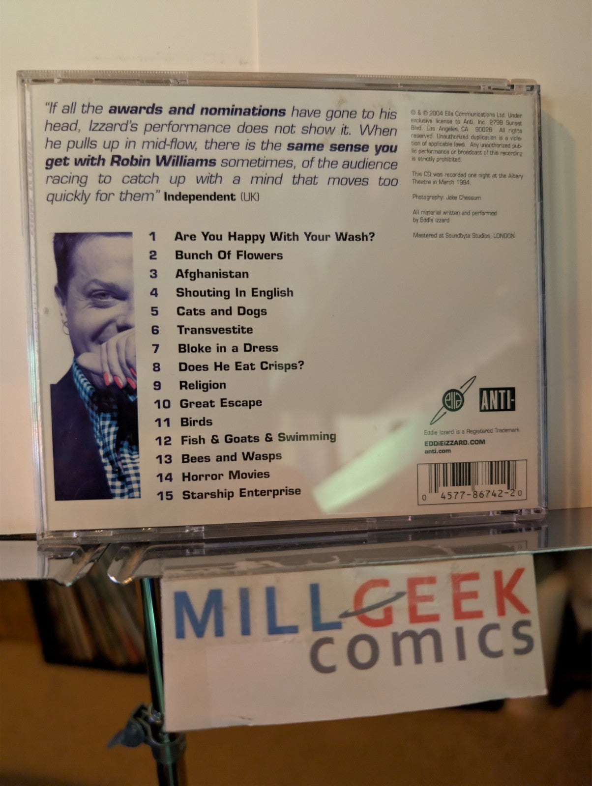 4 Comedy CD Albums (Fierstein, Derek and Clive, Izzard, Hicks) -JD