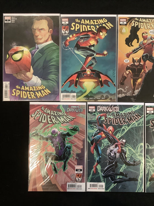 Amazing Spider-Man #7-19 Comic Lot, Marvel Comics, 1st App Hallows Eve, 2022