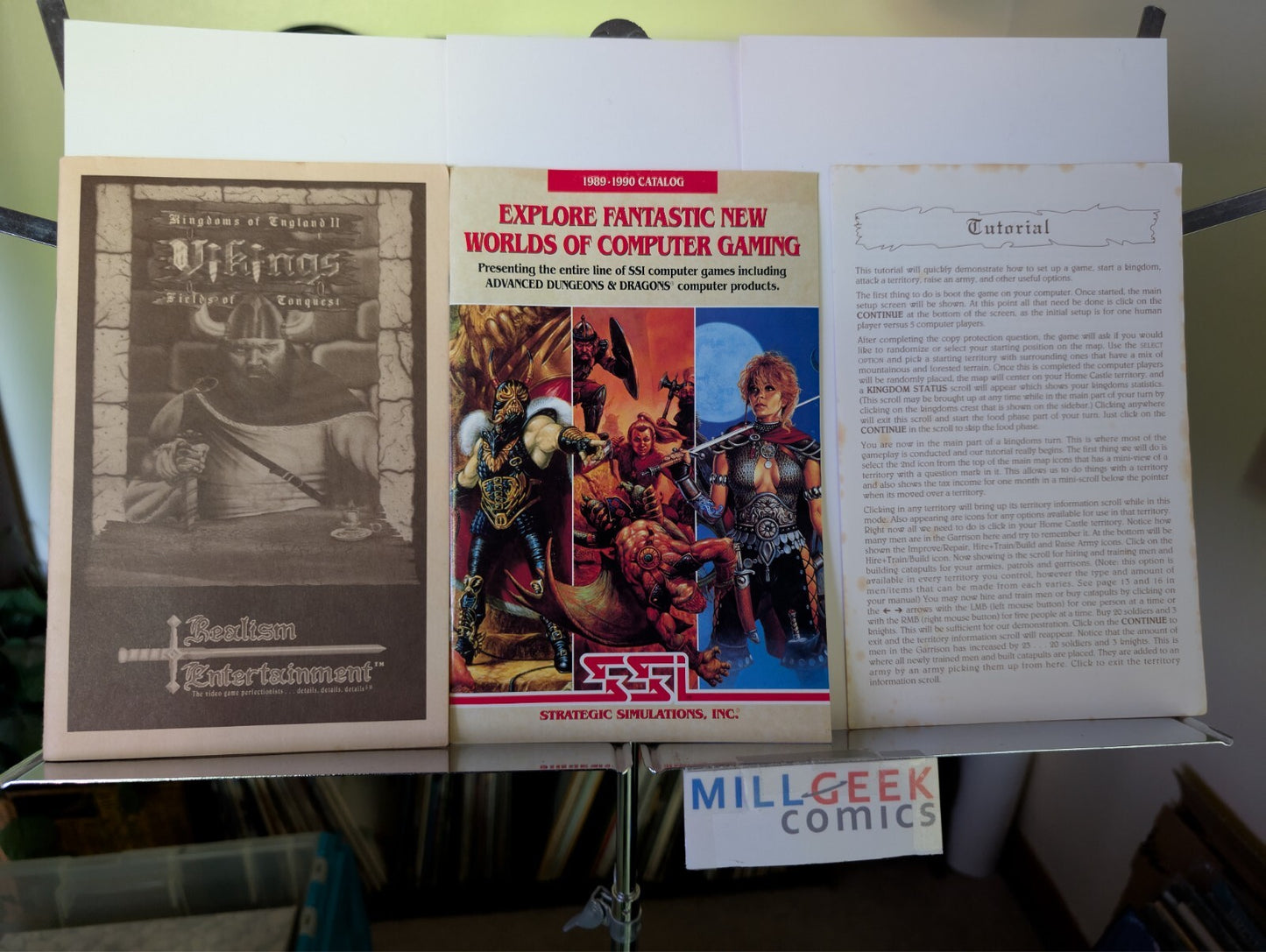 Kingdoms of England II Vikings, Tutorial Card / Manual (Amiga) -JD