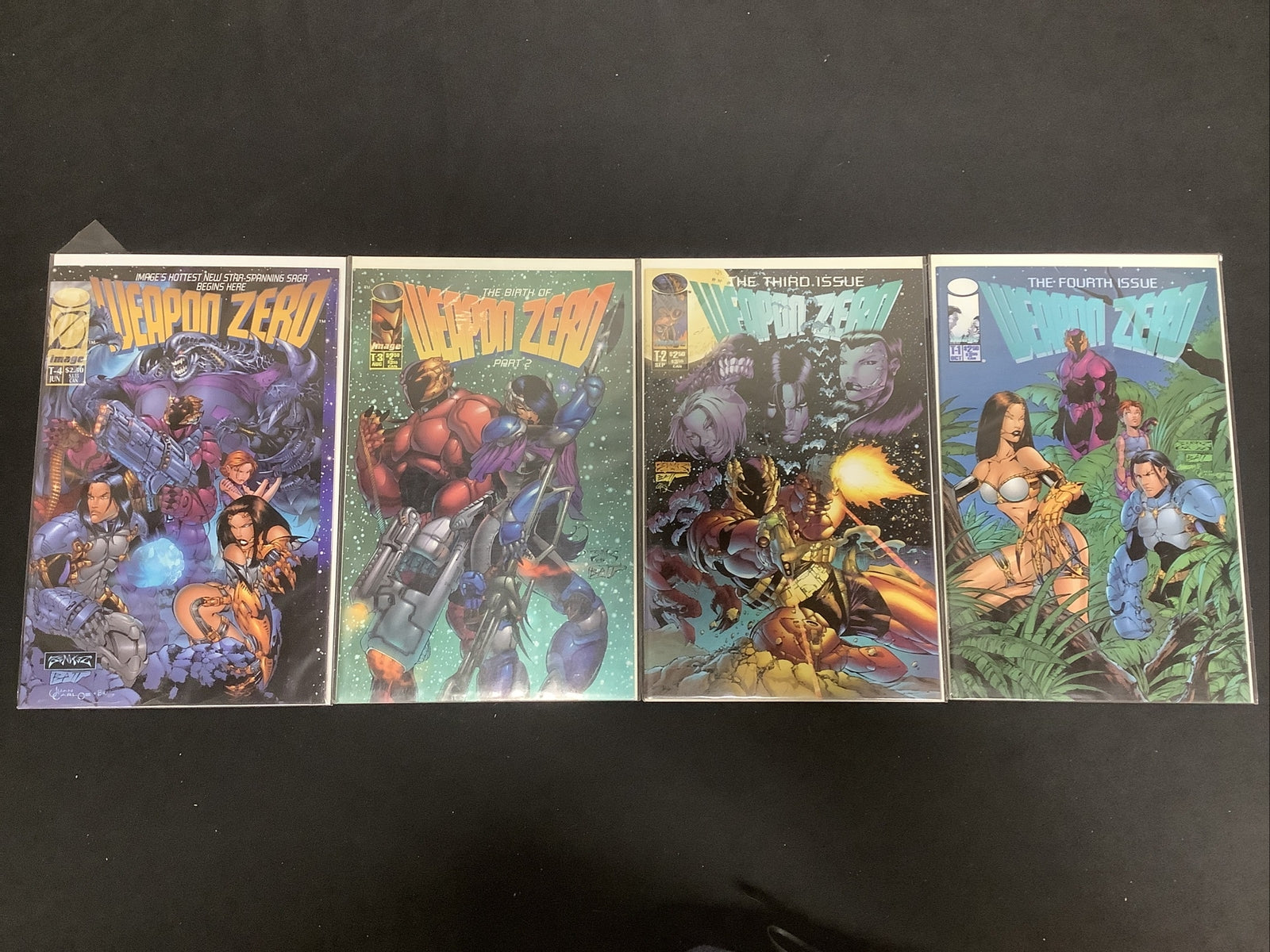Weapon Zero Comic Bundle: Vol.1 #1-4, Vol.2 #0-9, Image Comics, 1995