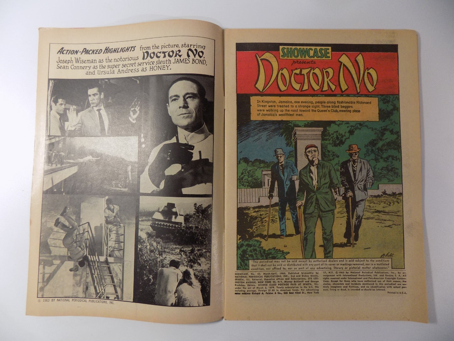 Showcase #43 1st James Bond DC Comic Fine/Very Fine April 1963